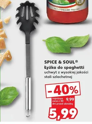 Łyżka do spaghetti uchwyt z wysokiej jakości stali szlachetnej promocja w Kaufland