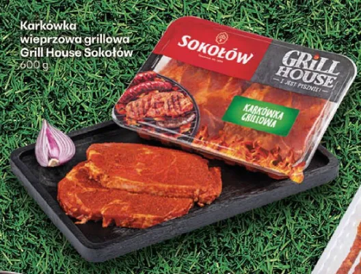 Karkówka wieprzowa grillowa Sokołów Grill House promocja w Delikatesy Centrum