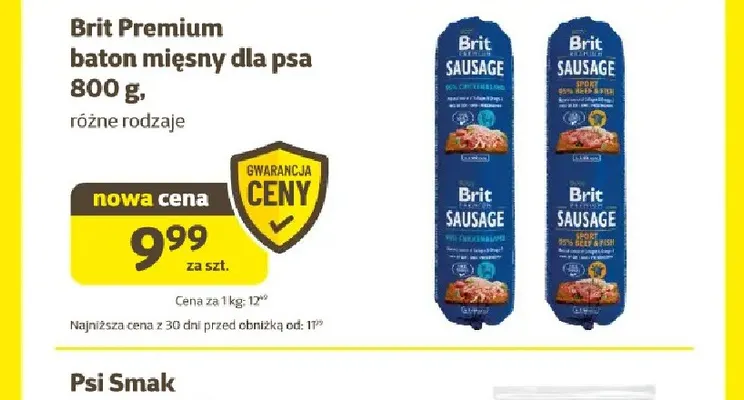 Baton mięsny dla psa Brit Premium promocja w Super Zoo