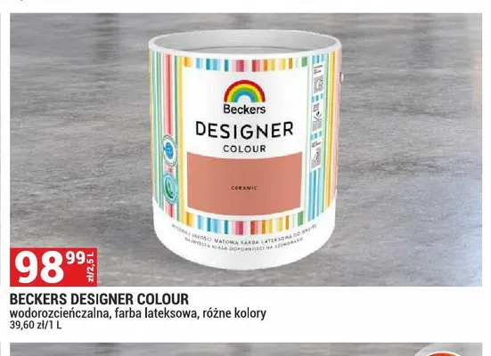 Farba lateksowa Beckers Designer Colour promocja w Merkury Market