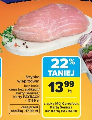 Szynka wieprzowa Carrefour promocja w Carrefour