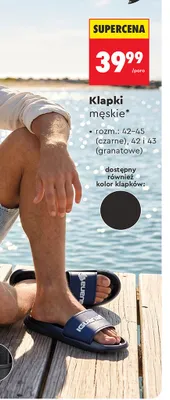 Klapki męskie Iguana granatowe promocja w Biedronka
