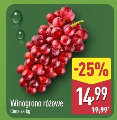 Winogrono różowe promocja w Aldi