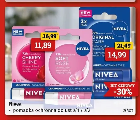 Pomadka ochronna do ust Nivea promocja w Drogeria Kosmyk