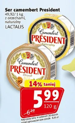 Ser camembert Président naturalny promocja w Prim Market