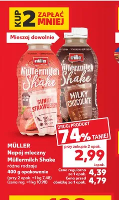 Napój mleczny Müllermilch Shake Milky Chocolate Müller promocja w Kaufland