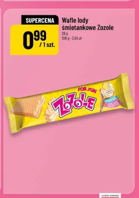 Wafle lody śmietankowe Zozole promocja w POLOmarket