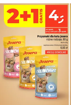 Przysmaki dla kota Josera Crunchies z mlekiem promocja w Dealz