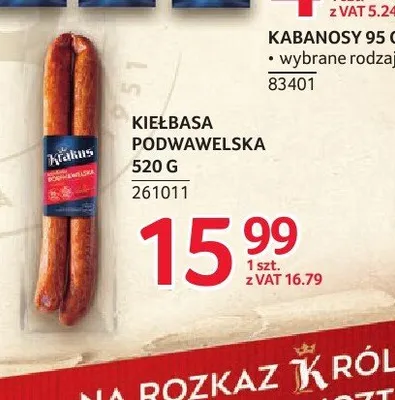 Kiełbasa podwawelska Krakus promocja w Selgros