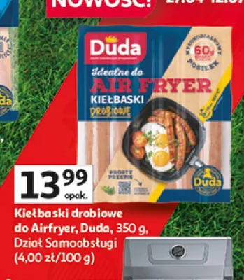Kiełbaski drobiowe do Airfryer Duda promocja w Auchan