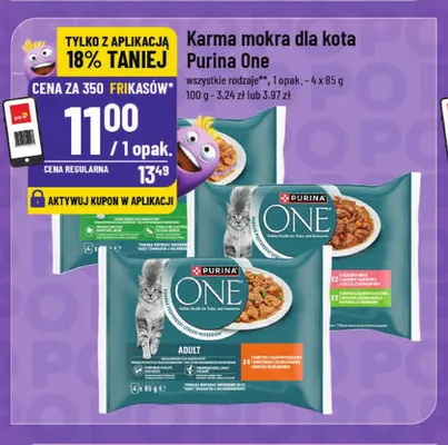 Karma mokra dla kota Purina One 4-pak promocja w POLOmarket