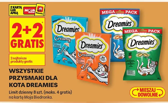 Przysmaki dla kota Dreamies Creamy promocja w Biedronka