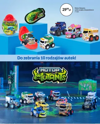 Zabawka Motor Mutants autko w jajku niespodziance promocja w Empik
