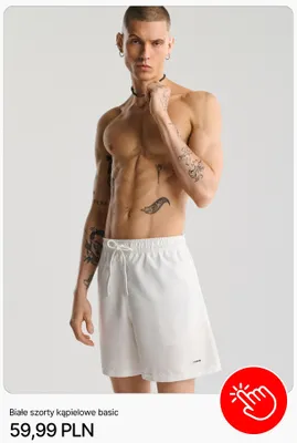 Szorty kąpielowe basic Cropp promocja w Cropp