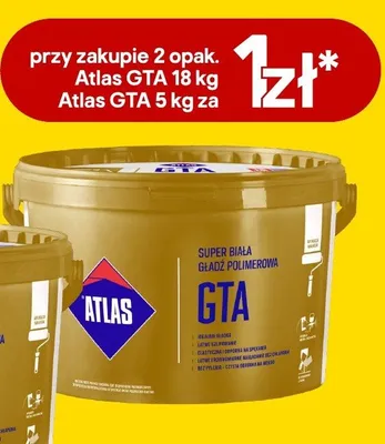 Gotowa gładź polimerowa Atlas GTA promocja w Castorama