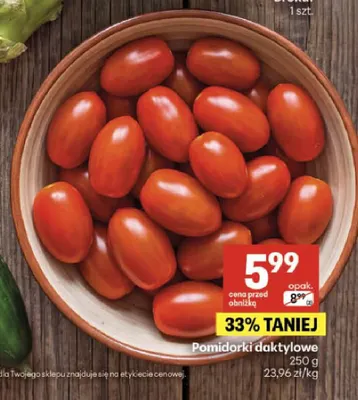 Pomidorki daktylowe promocja w Delikatesy Centrum