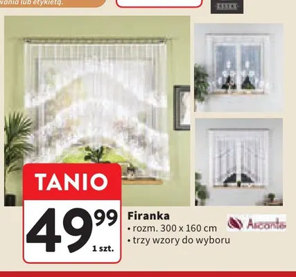 Firanka 300x160 cm Ascante promocja w Intermarche