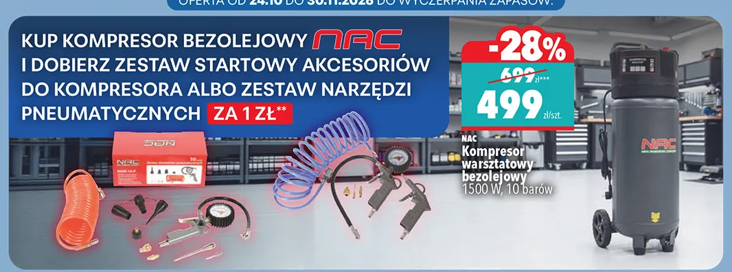 Zestaw narzędzi pneumatycznych Nac promocja w Biedronka