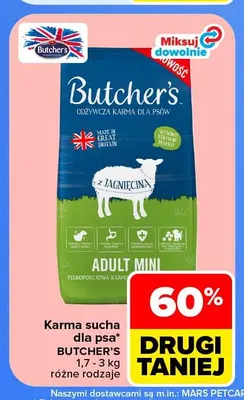 Karma sucha dla psa Butcher's promocja w Carrefour
