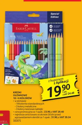 Kredki ołówkowe Faber-Castell 18+6 kolorów promocja w Selgros