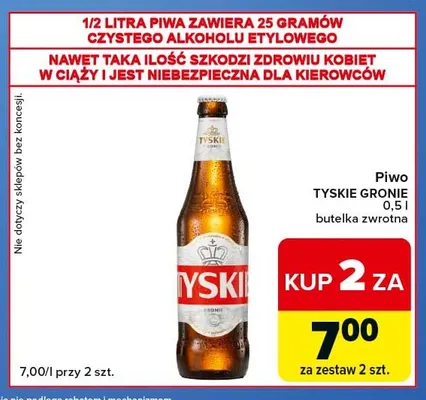 Piwo Tyskie Gronie promocja w Carrefour Express