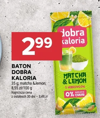 Baton matcha & lemon promocja w Stokrotka