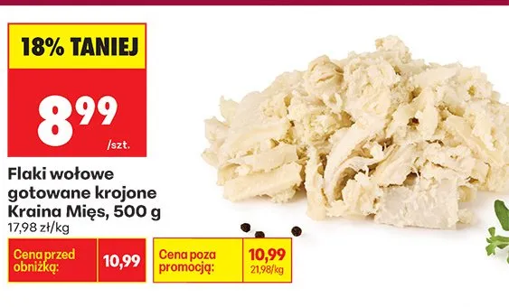 Flaki wołowe gotowane krojone promocja w Biedronka