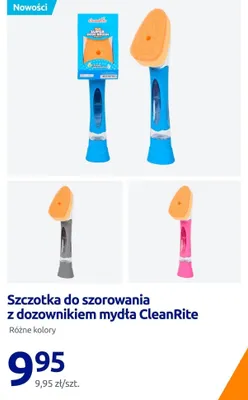 Szczotka do szorowania z dozownikiem mydła CleanRite promocja w Action