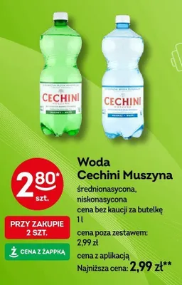 Woda Cechini Muszyna niskonasycona promocja w Żabka