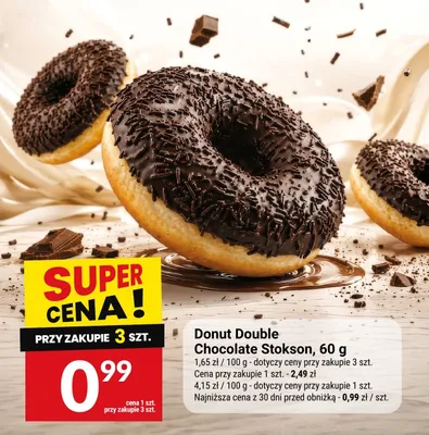 Donut Double Chocolate Stokson promocja w Twój Market