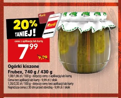 Ogórki kiszone Frubex promocja w Twój Market