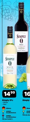 Wino bezalkoholowe Simply Red promocja w Netto