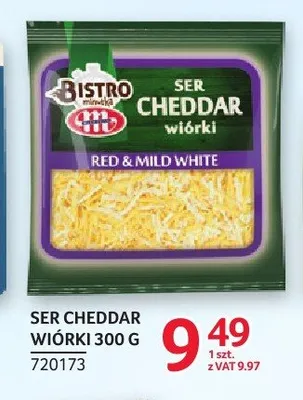 Ser Cheddar wiórki Mlekovita Bistro 300g promocja w Selgros
