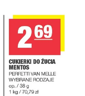 Cukierki do żucia Mentos promocja w SPAR
