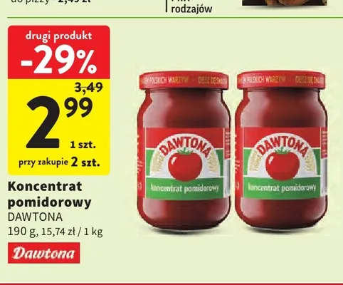 Koncentrat pomidorowy Dawtona promocja w Intermarche