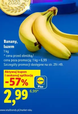 Banany luzem promocja w Lidl