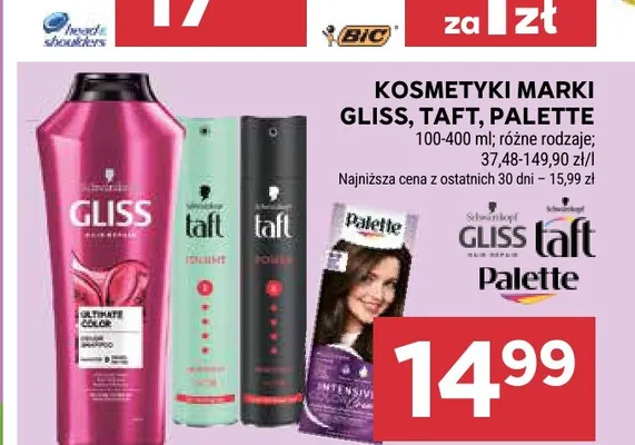 Kosmetyki marki Taft promocja w Stokrotka