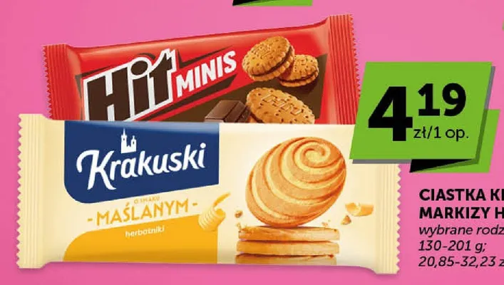 Ciastka Krakuski o smaku maślanym promocja w Euro Sklep