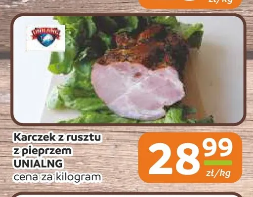 Karczek z rusztu z pieprzem Unilang promocja w Społem Częstochowa