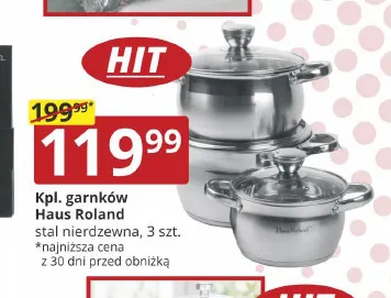 Komplet garnków Haus Roland 3 elementy promocja w Prymus AGD