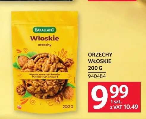 Orzechy włoskie Bakalland promocja w Selgros