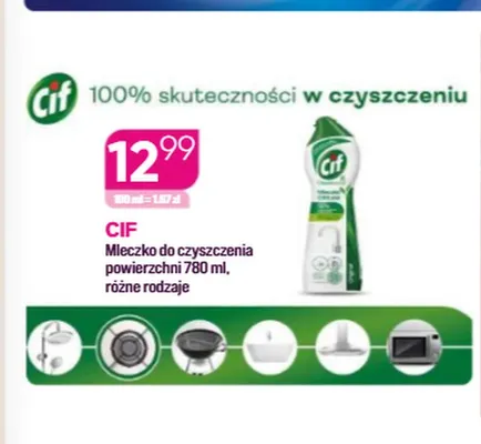 Mleczko do czyszczenia powierzchni Cif promocja w Drogerie Koliber