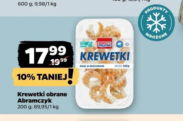 Krewetki obrane Abramczyk promocja w Netto