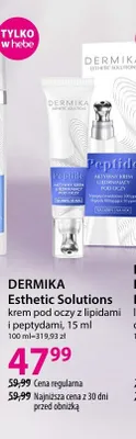 Krem pod oczy Dermika Esthetic Solutions z lipidami i peptydami promocja w Hebe