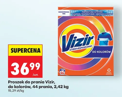 Proszek do prania do kolorów Vizir promocja w Biedronka