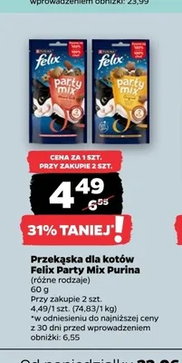Przekąska dla kotów Felix Party Mix Ocean Purina promocja w Netto