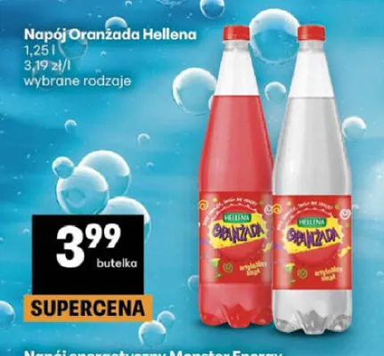 Napój Oranżada Hellena czerwona promocja w Delikatesy Centrum
