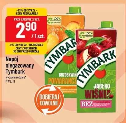 Napój niegazowany Tymbark promocja w POLOmarket