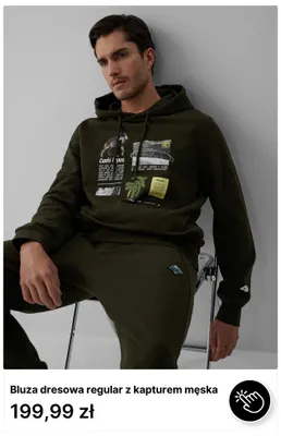 Bluza dresowa regular z kapturem męska 4F promocja w 4F