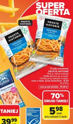 Frytki mrożone różne rodzaje promocja w Carrefour